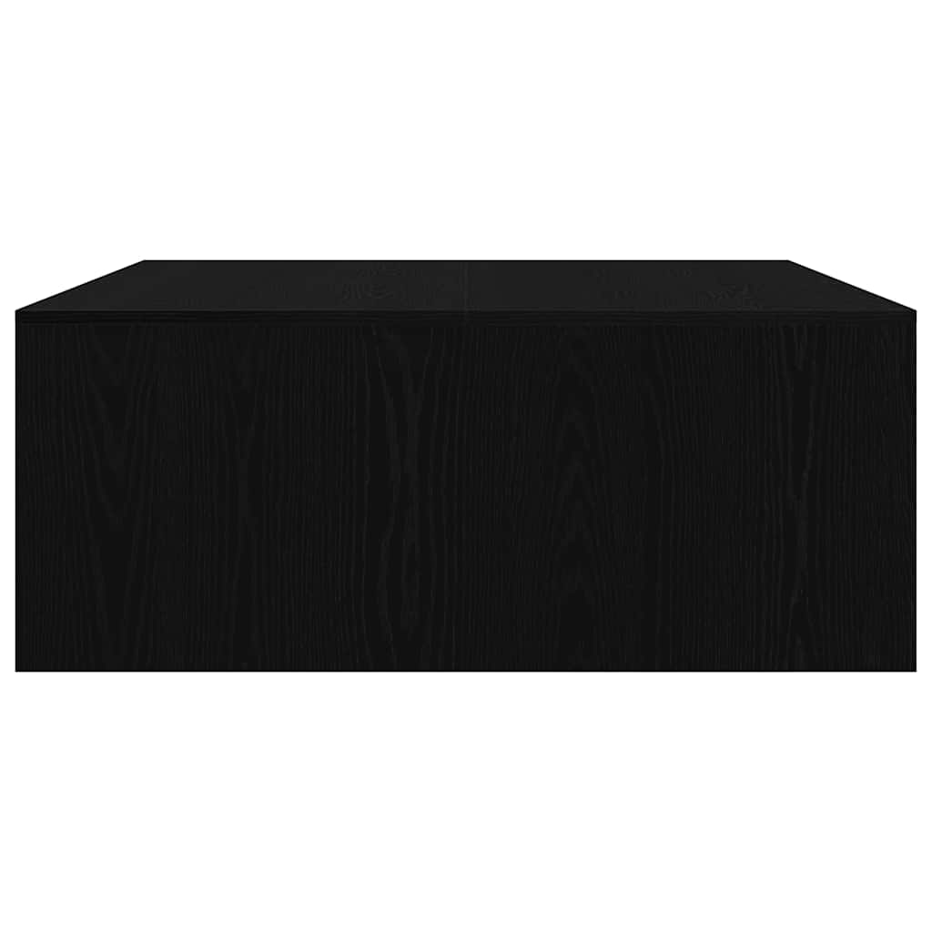 stol za kavu s ladicama crni hrast 100x100x40 cm