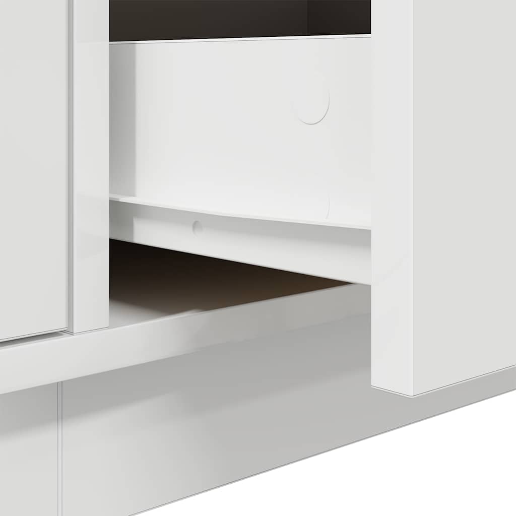TV ormarić s LED svjetlima bijeli 160,5x41x50 cm