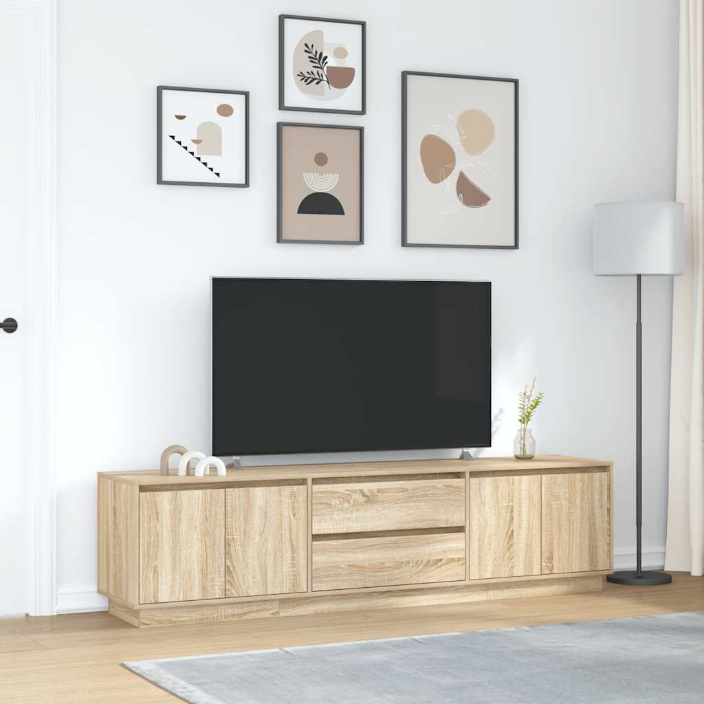 TV ormarić s LED svjetlima boja hrasta sonome 193,5x41x50 cm