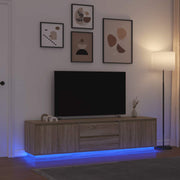 TV ormarić s LED svjetlima boja hrasta sonome 193,5x41x50 cm