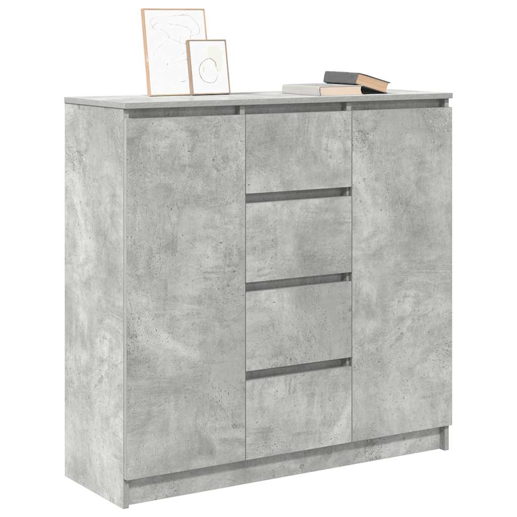 Komoda s ladicama beton siva 100,5x35x98,5 cm konstruirano drvo