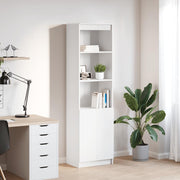 Visoka komoda bijela 50x35x180 cm od konstruiranog drva
