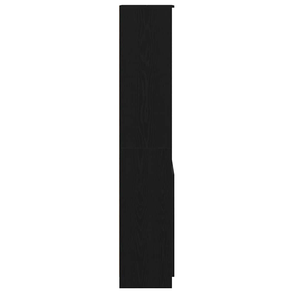Visoka komoda crni hrast 50x35x180 cm od konstruiranog drva
