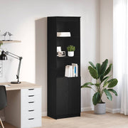 Visoka komoda crni hrast 50x35x180 cm od konstruiranog drva