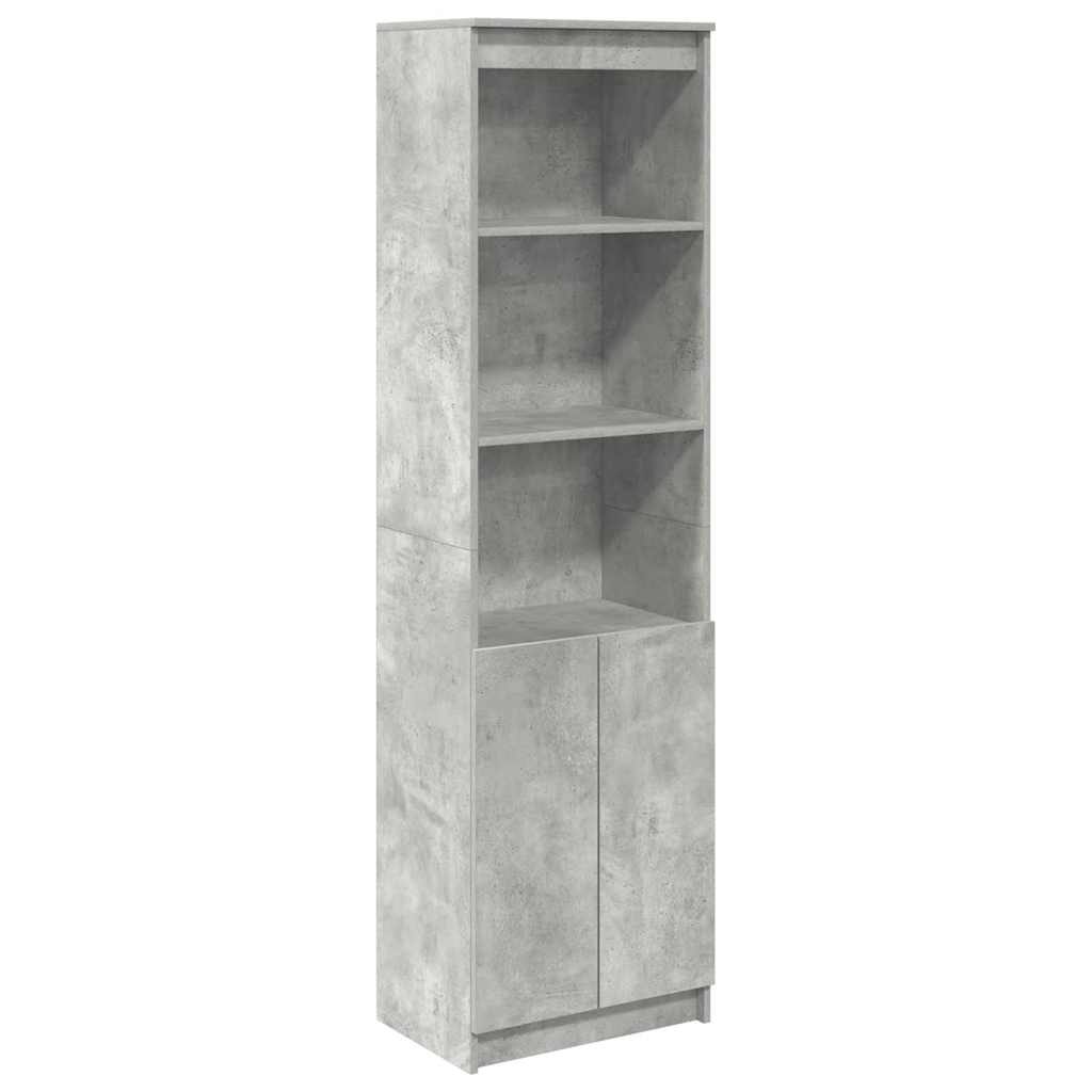 Visoka komoda siva betona 50x35x180 cm od konstruiranog drva