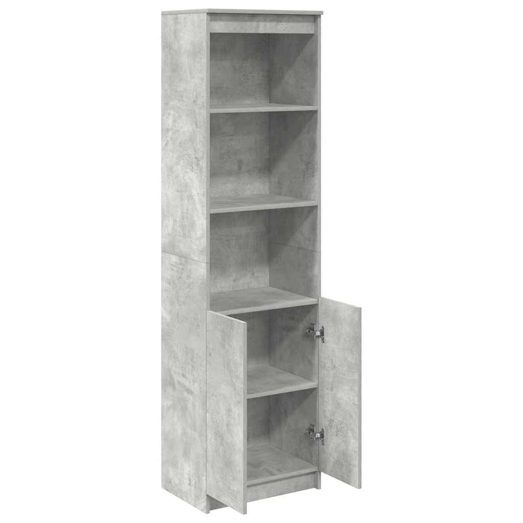 Visoka komoda siva betona 50x35x180 cm od konstruiranog drva