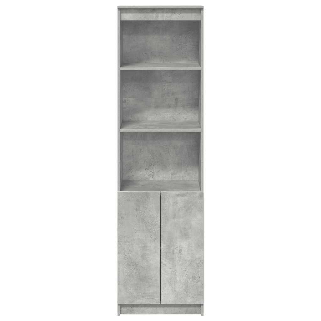 Visoka komoda siva betona 50x35x180 cm od konstruiranog drva