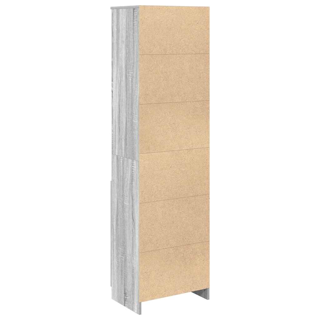 Visoka komoda siva sonome 50x35x180 cm od konstruiranog drva