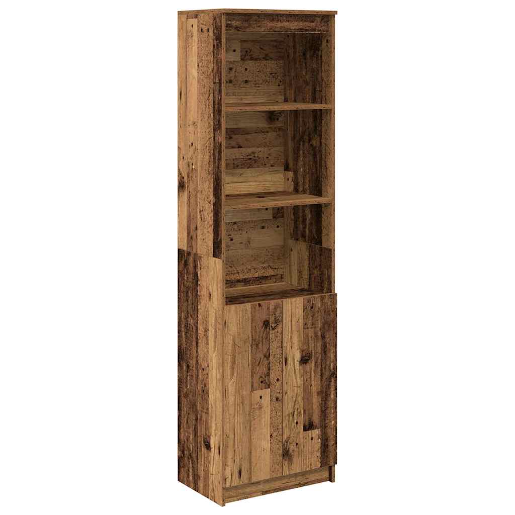 Visoka komoda boja staro drvo 50x35x180 cm konstruirano drvo