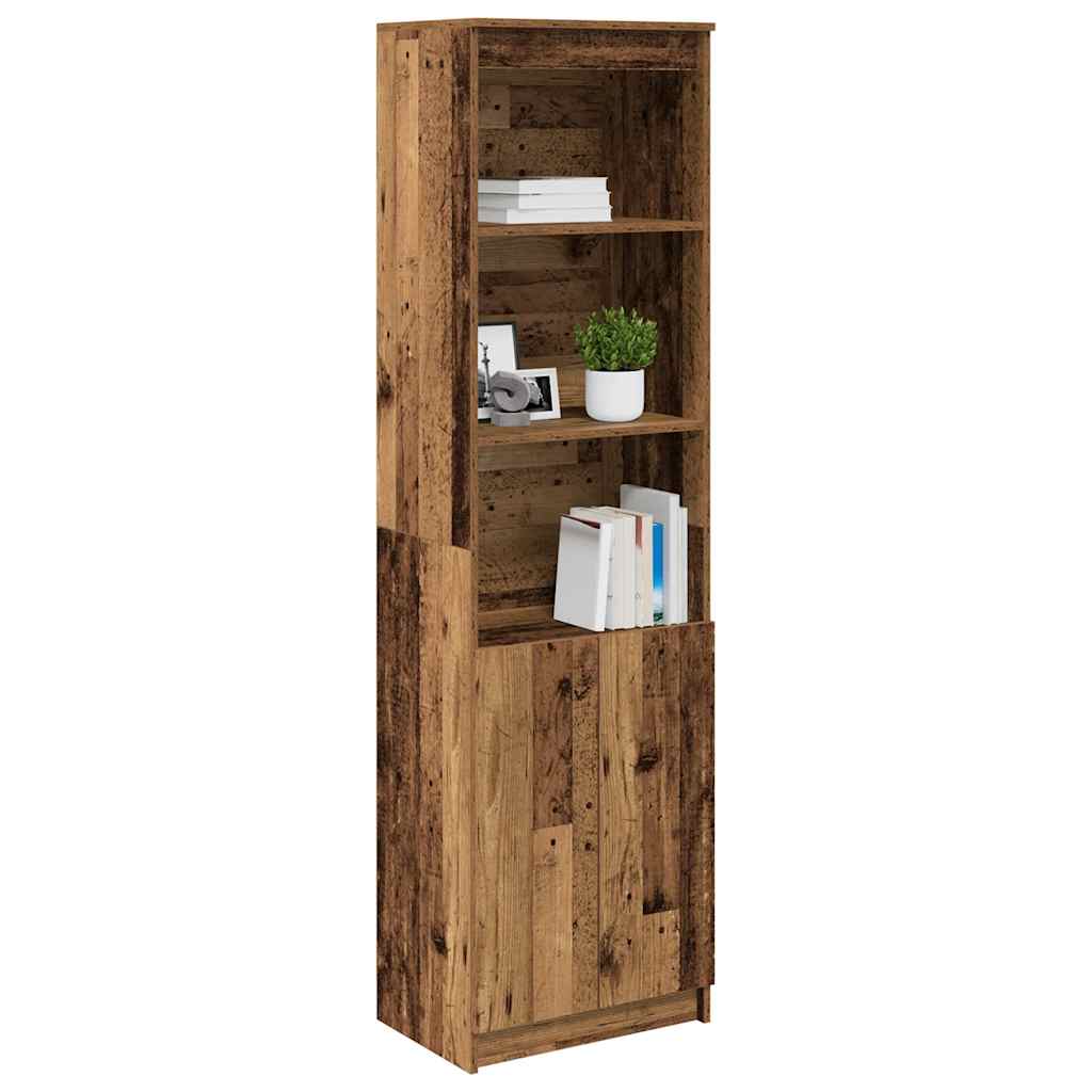 Visoka komoda boja staro drvo 50x35x180 cm konstruirano drvo