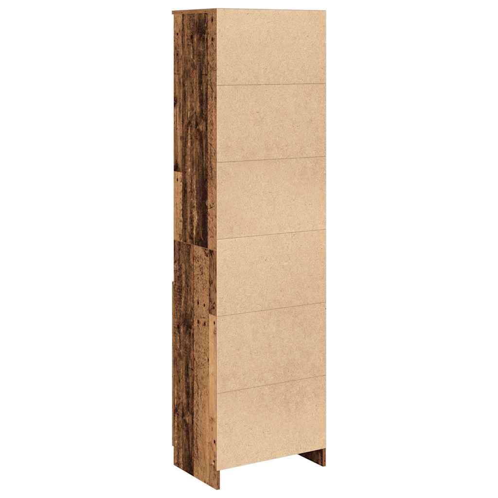 Visoka komoda boja staro drvo 50x35x180 cm konstruirano drvo