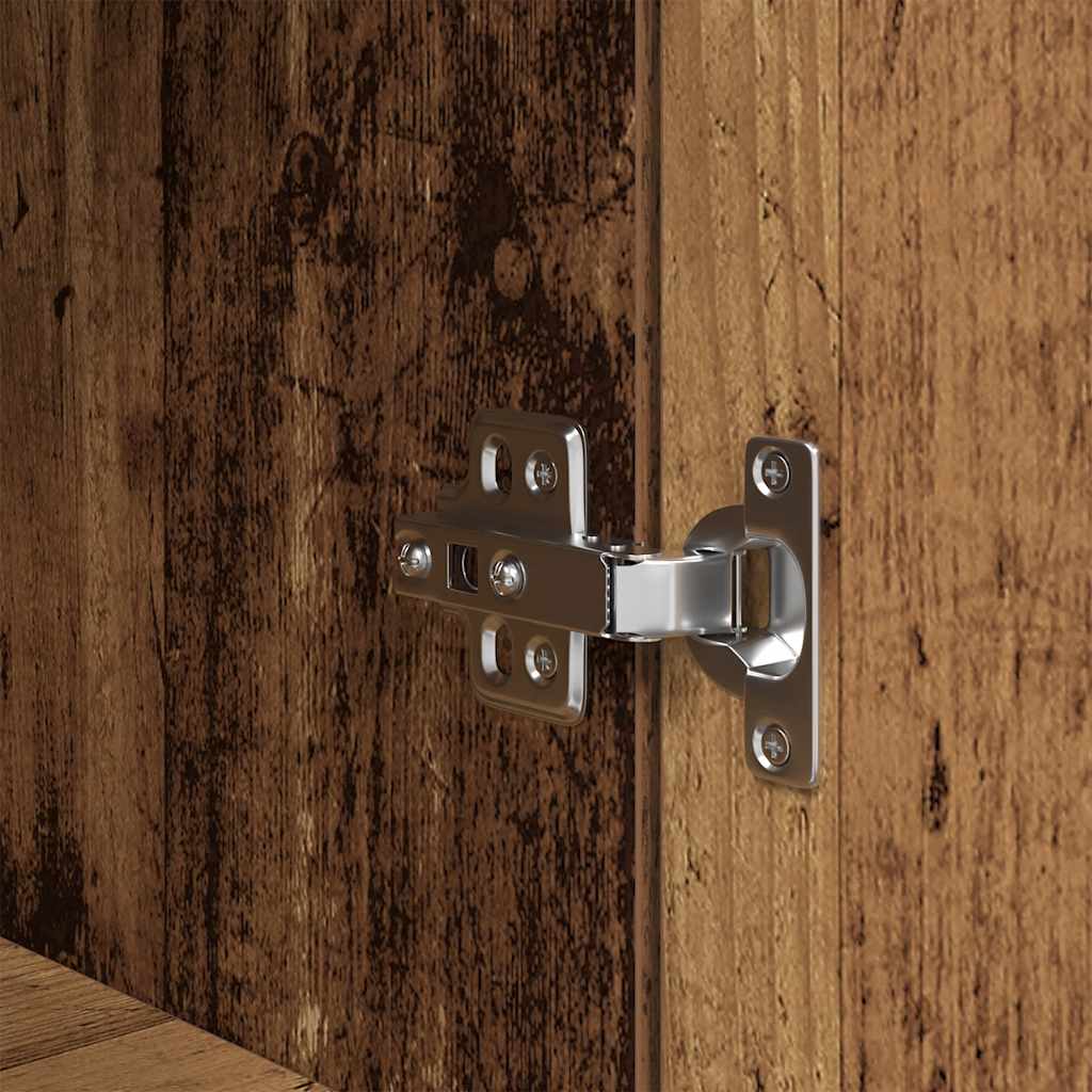 Visoka komoda boja staro drvo 50x35x180 cm konstruirano drvo