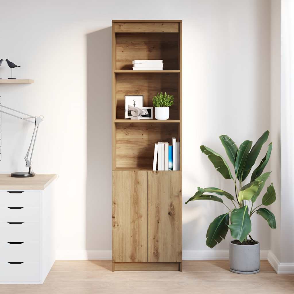 Visoka komoda hrasta artisana 50x35x180 cm konstruirano drvo