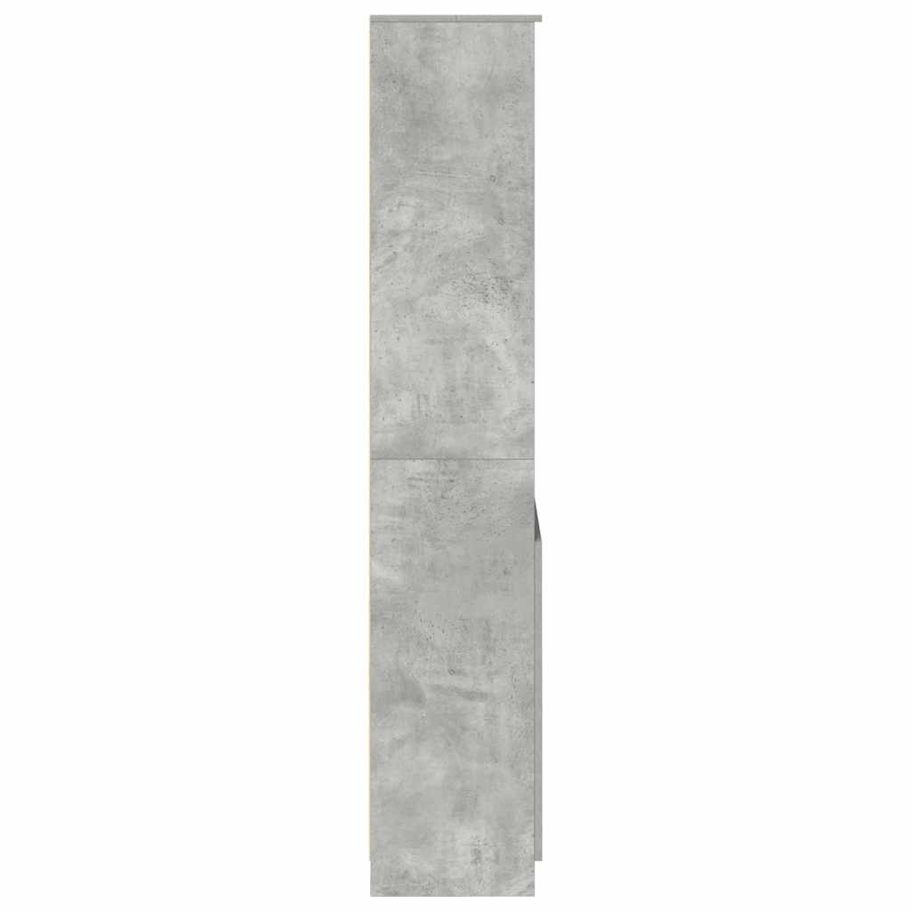 Visoka komoda siva betona 70x35x180 cm od konstruiranog drva