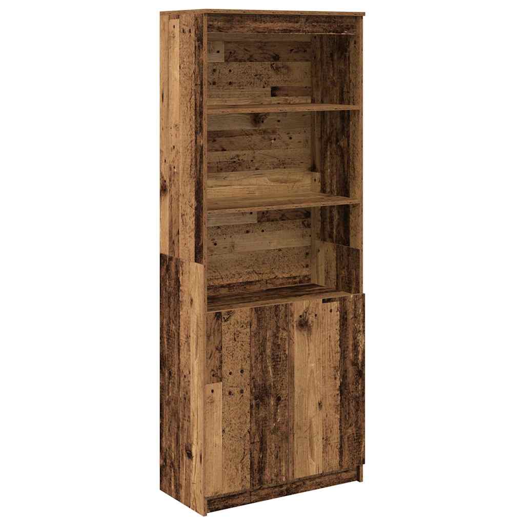 Visoka komoda staro drvo 70x35x180 cm od konstruiranog drva