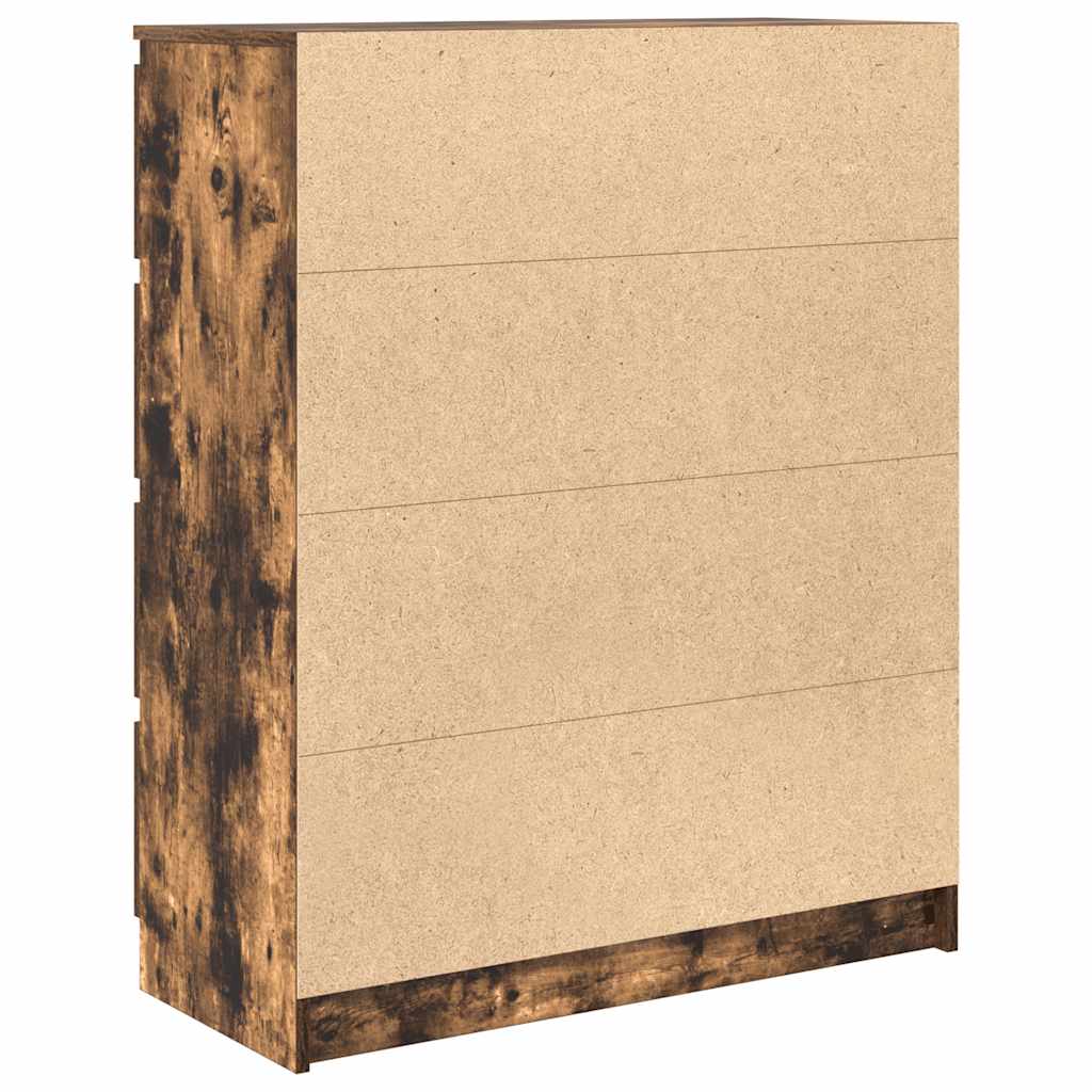 Komoda boja dimljenog hrasta 80x35x99 cm konstruirano drvo