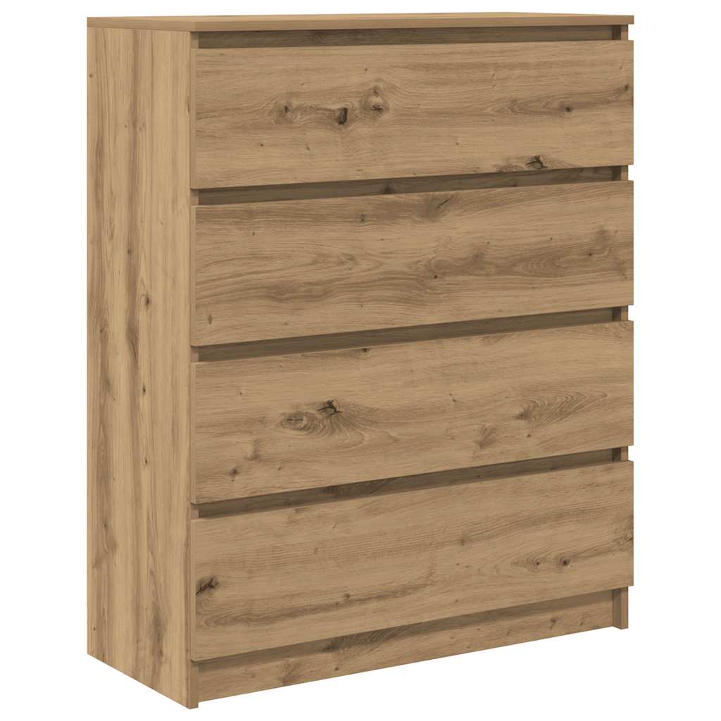 Komoda boja hrasta artisan 80x35x99 cm konstruirano drvo