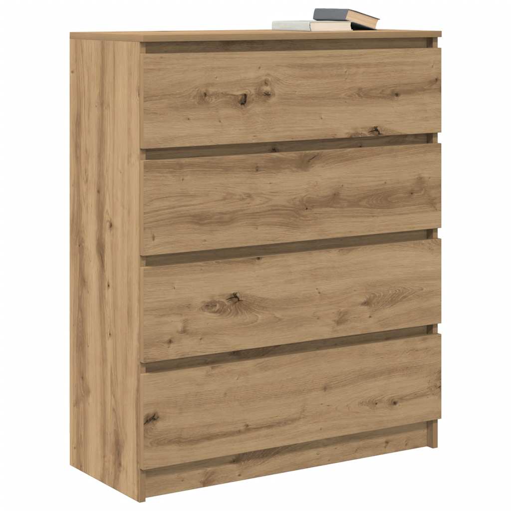 Komoda boja hrasta artisan 80x35x99 cm konstruirano drvo