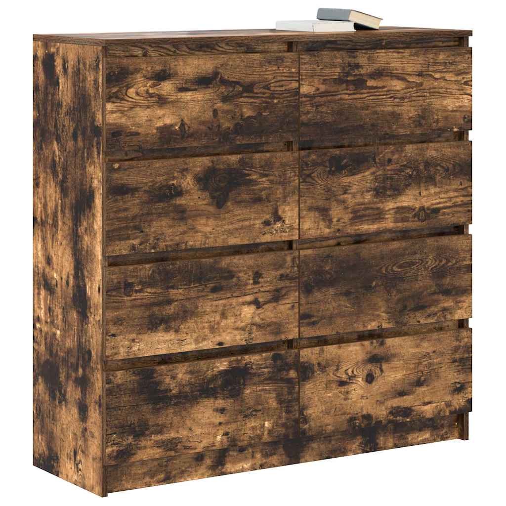 Komoda dimljeni hrast 100x35x99 cm od konstruiranog drva