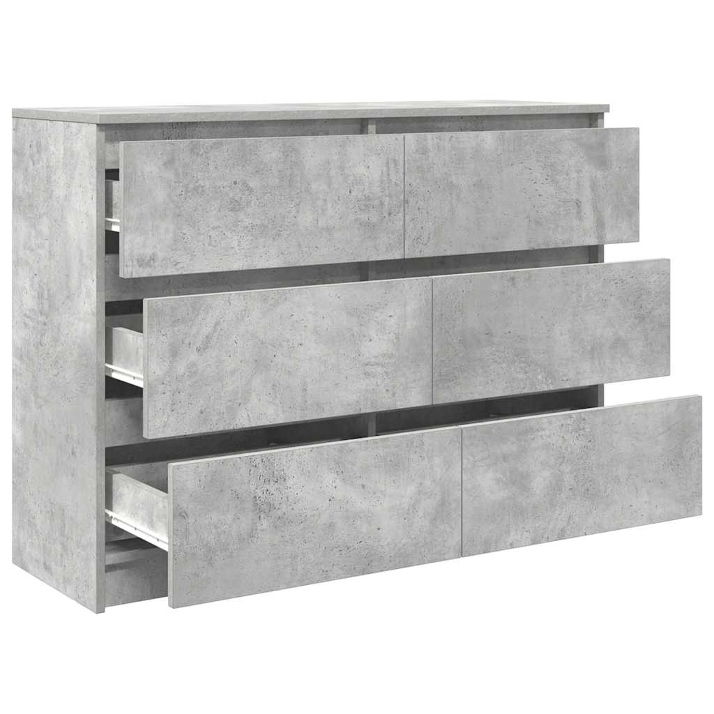 Komoda beton siva 100x35x76 cm konstruirano drvo