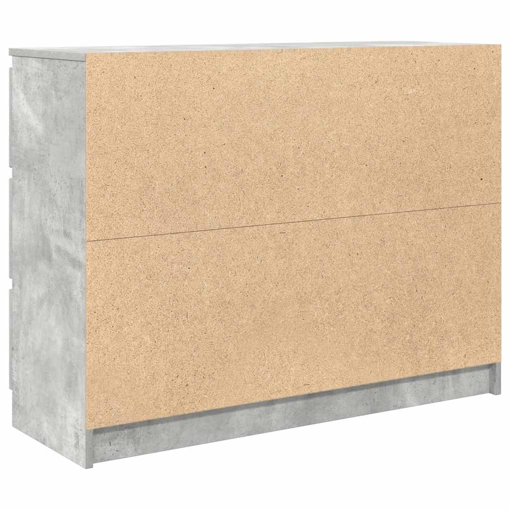 Komoda beton siva 100x35x76 cm konstruirano drvo