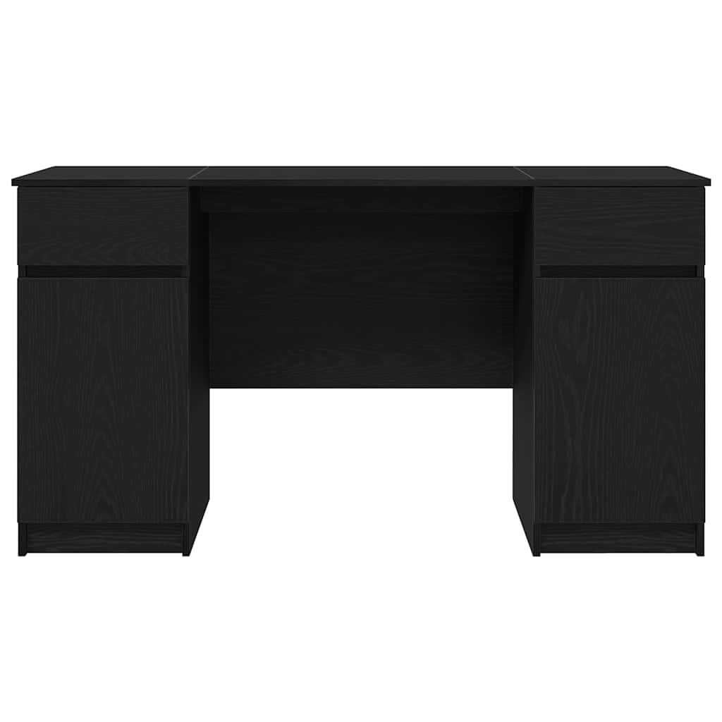 Stol s ladicama Crni hrast 140 x 49 x 76 cm Konstruirano drvo
