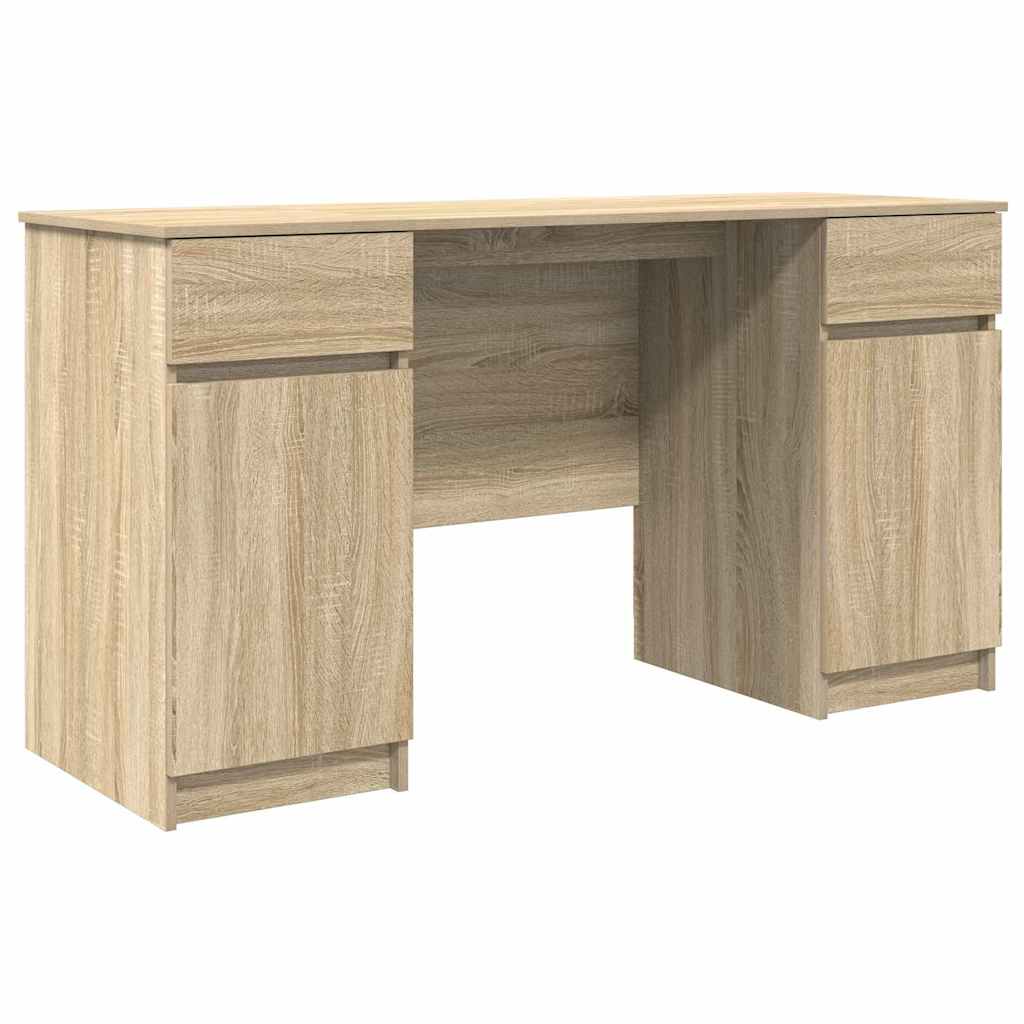 Stol s ladicama sonoma hrast 140 x 49 x 76 cm Konstruirano drvo