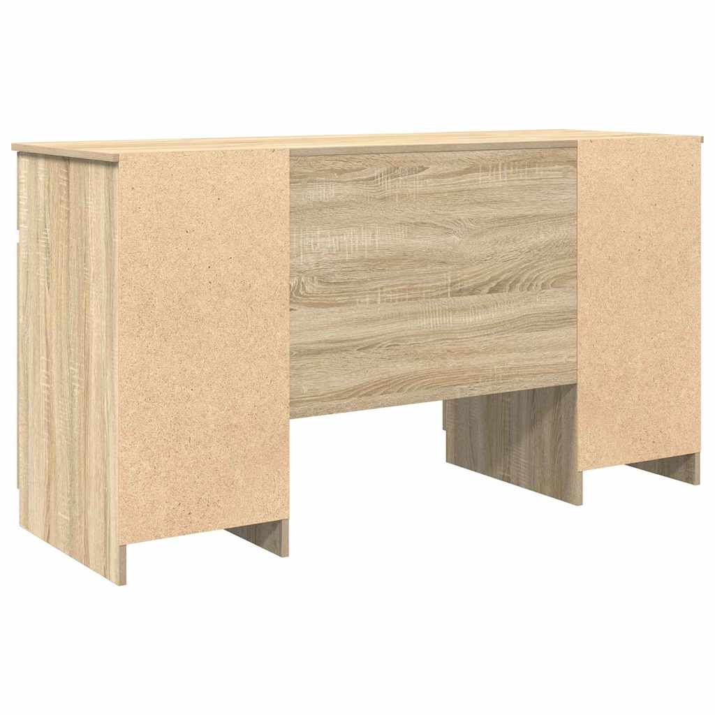 Stol s ladicama sonoma hrast 140 x 49 x 76 cm Konstruirano drvo
