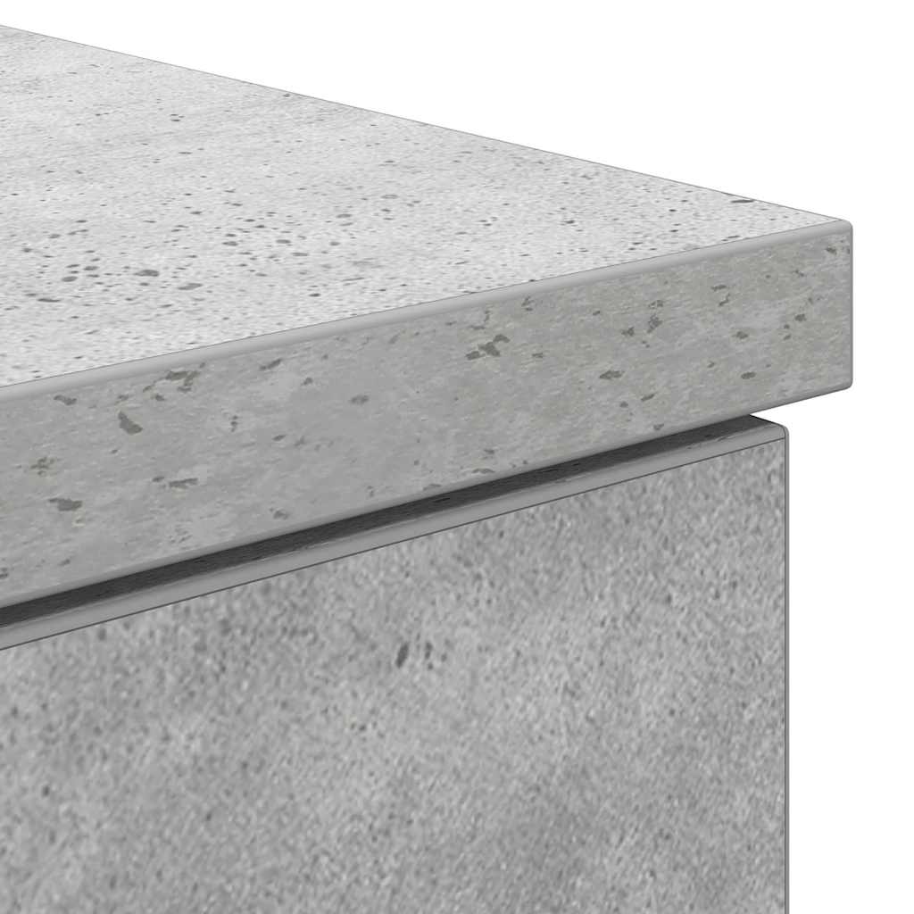 Stol s ladicama Beton siva 140 x 49 x 76 cm Konstruirano drvo