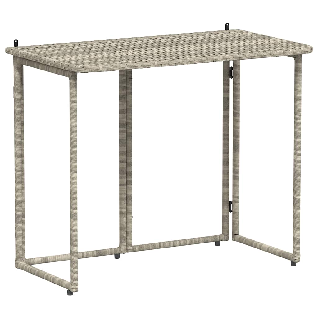 Sklopivi vrtni stol svijetlo sivi 90x51x75 cm poliratan