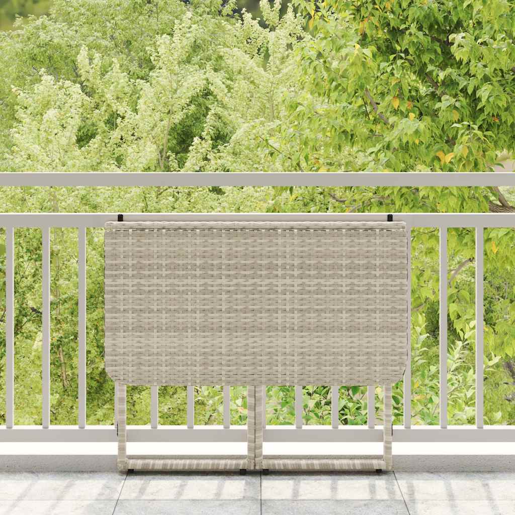 Sklopivi vrtni stol svijetlo sivi 90x51x75 cm poliratan