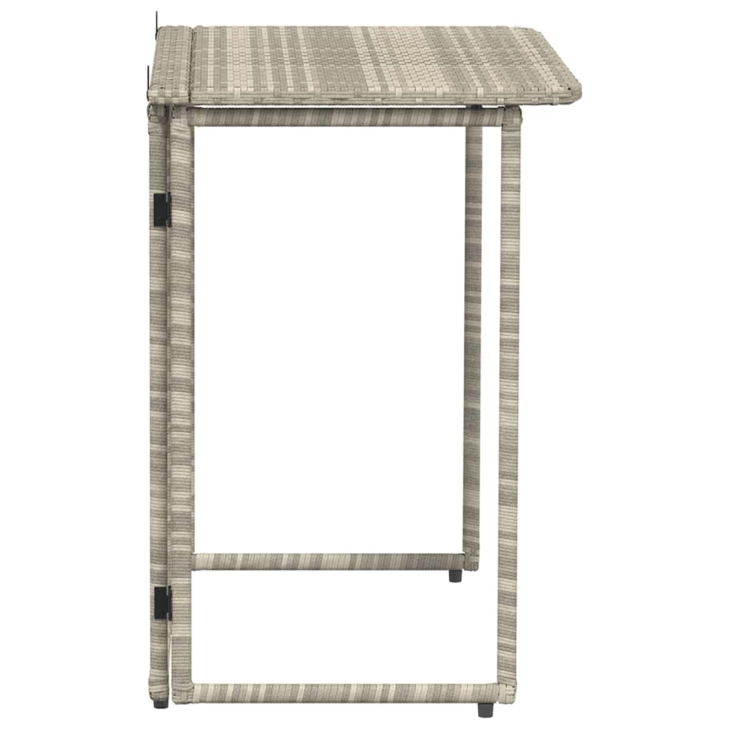 Sklopivi vrtni stol svijetlo sivi 90x51x75 cm poliratan