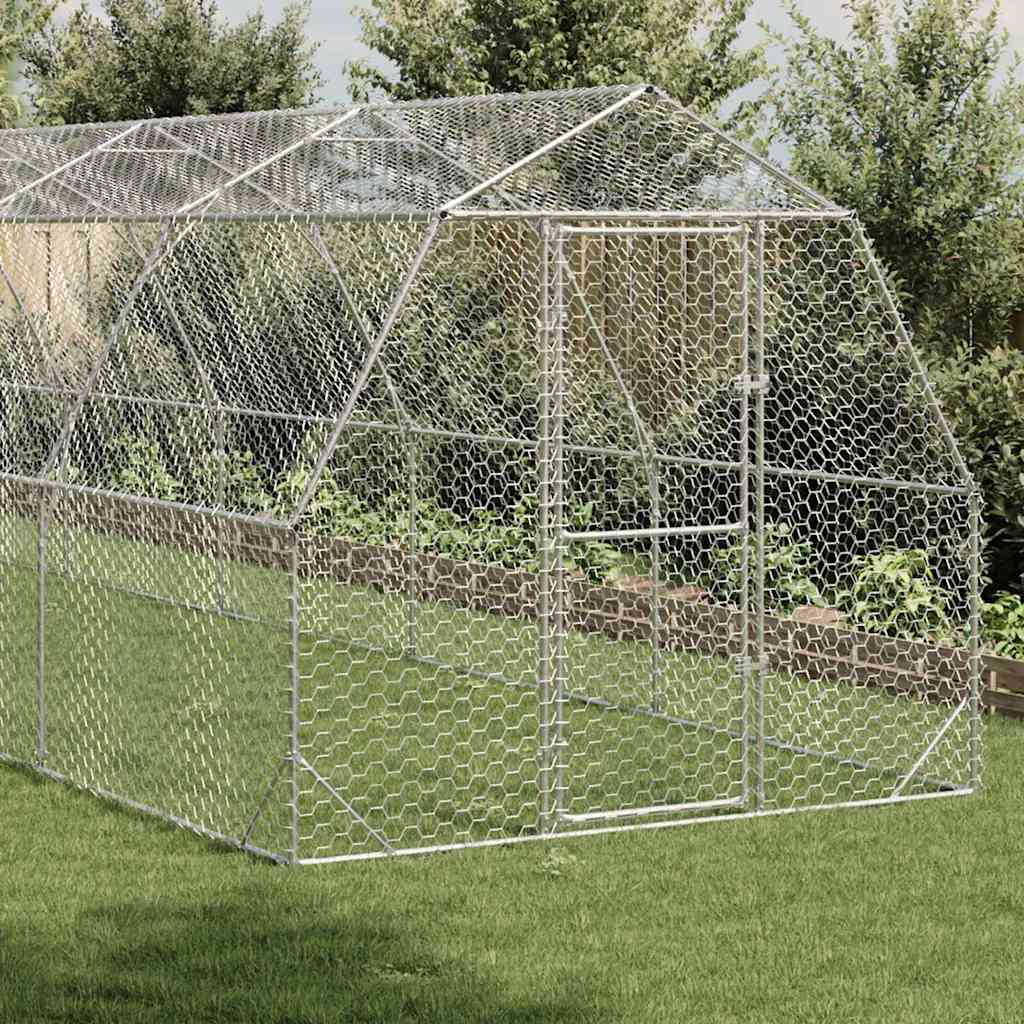 Kavez za kokoši 2,5x10x2,25 m pocinčani čelik