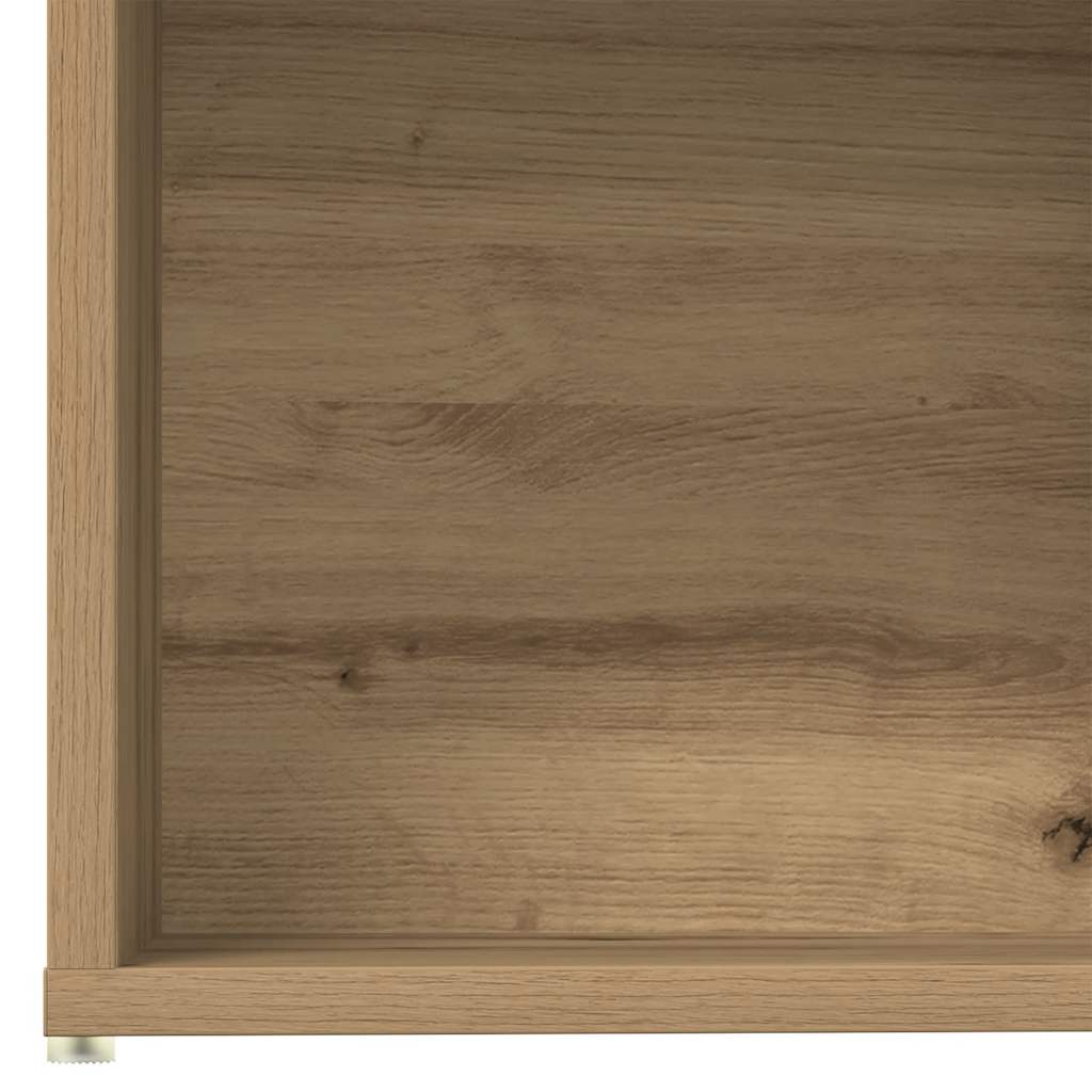 Ormari za knjige 3 kom boja hrasta artisan konstruirano drvo