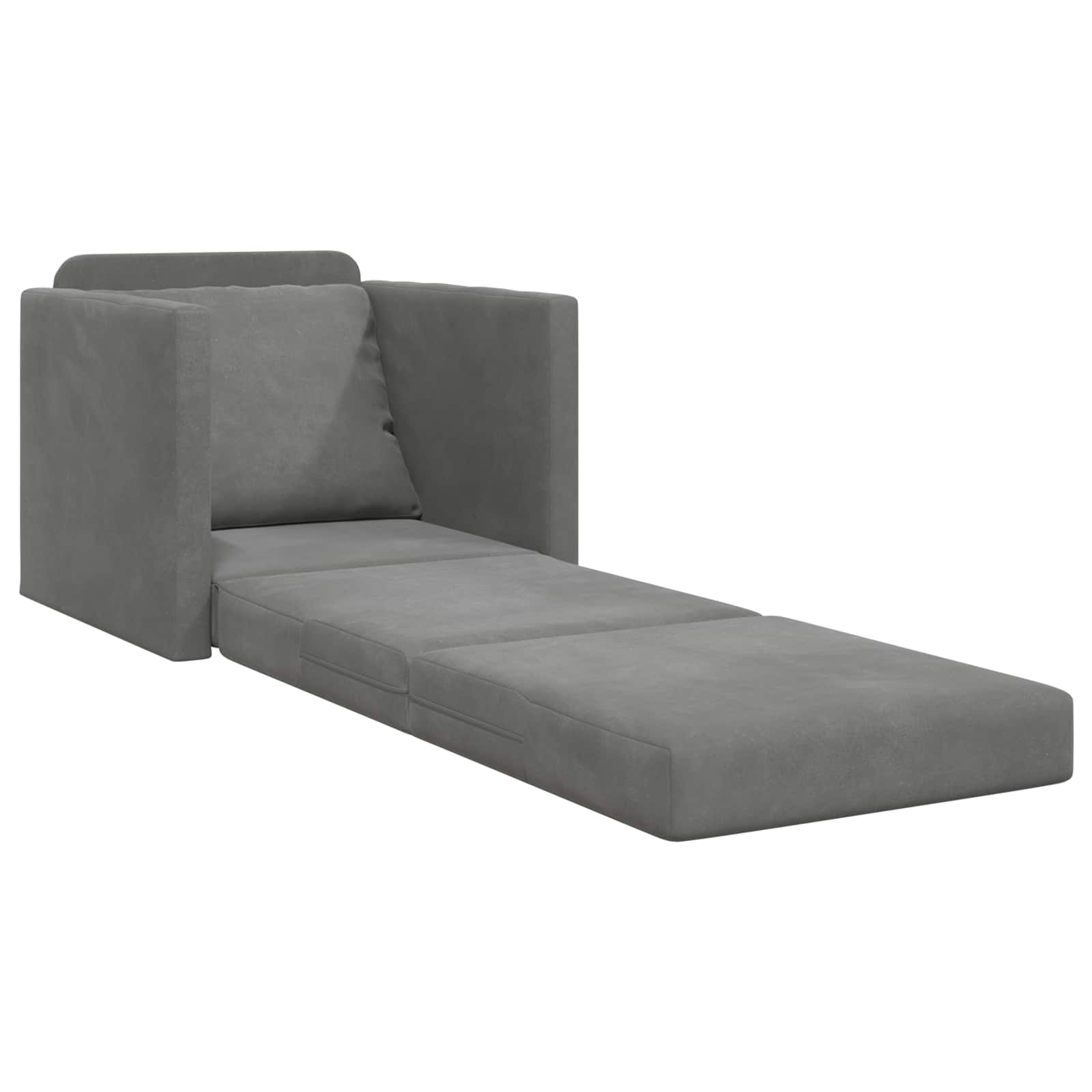 Krevet na razvlačenje Tamno siva 74 x 77 x 81 cm Baršun