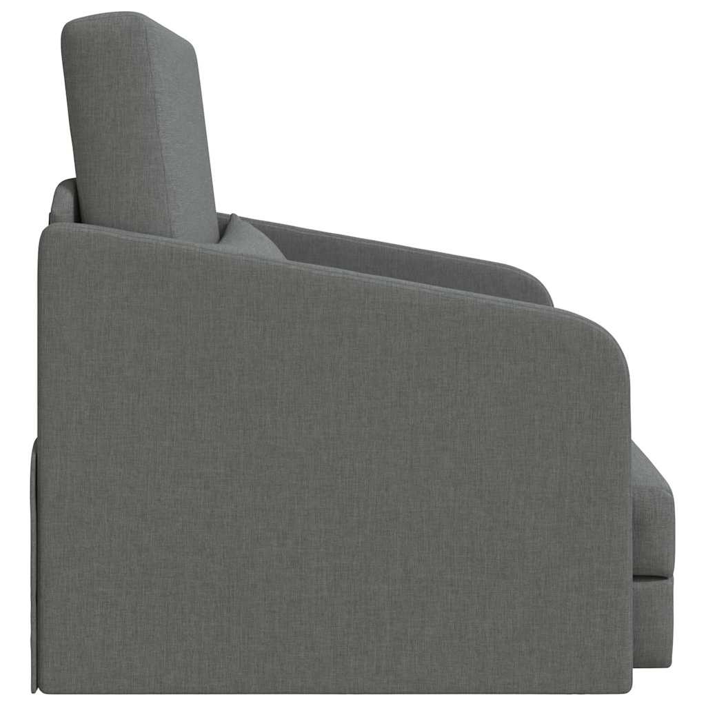 Krevet na razvlačenje Tamno siva 65 x 80 x 83 cm tkanina