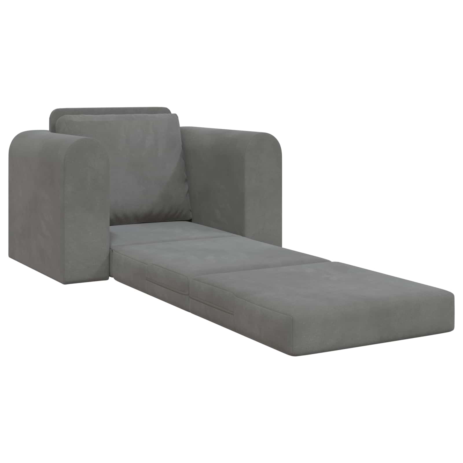 Krevet na razvlačenje Tamno siva 98 x 71 x 83 cm Baršun