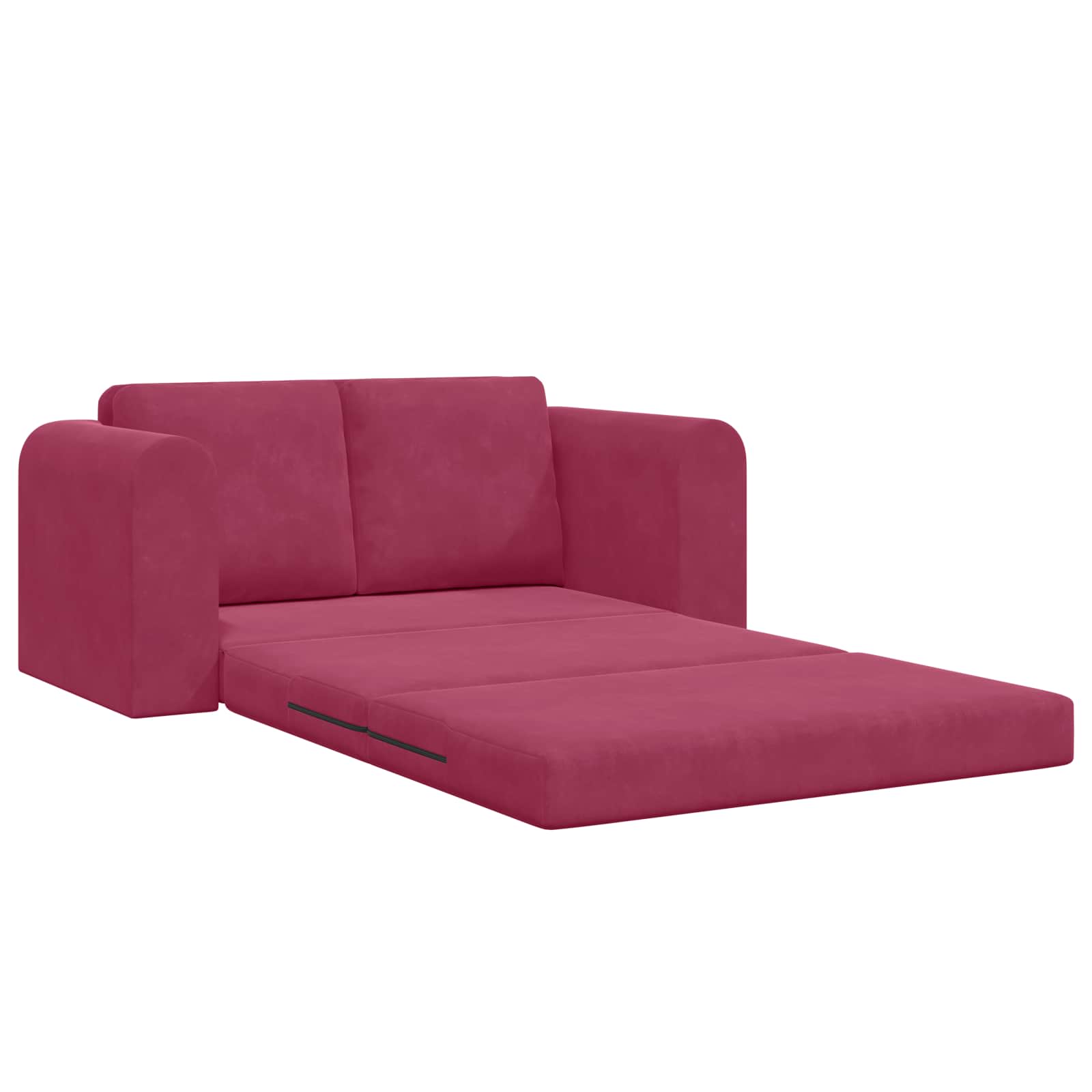 Krevet na razvlačenje Vinska crvena 148 x 71 x 83 cm Baršun