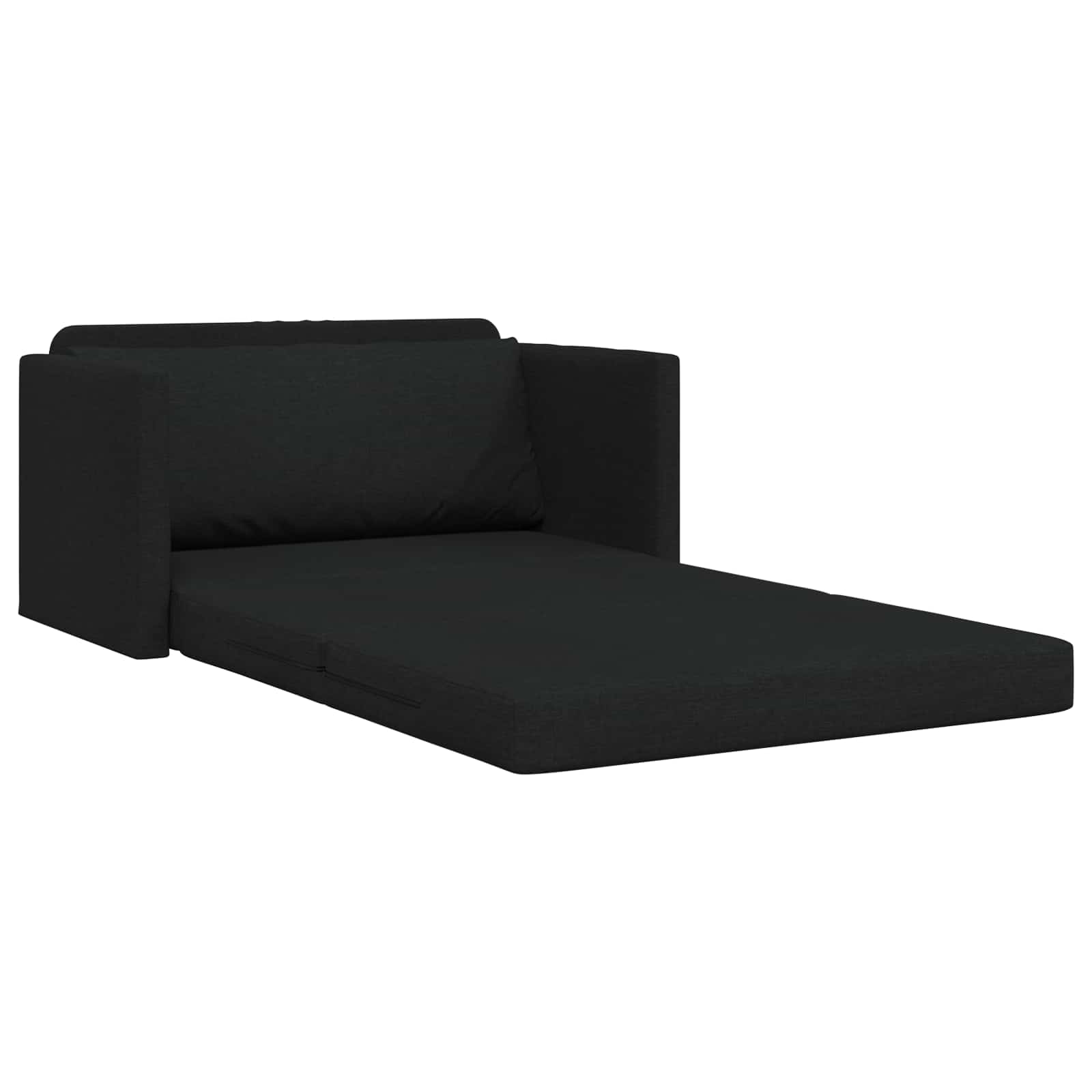 Krevet na razvlačenje 110cm Crna tkanina
