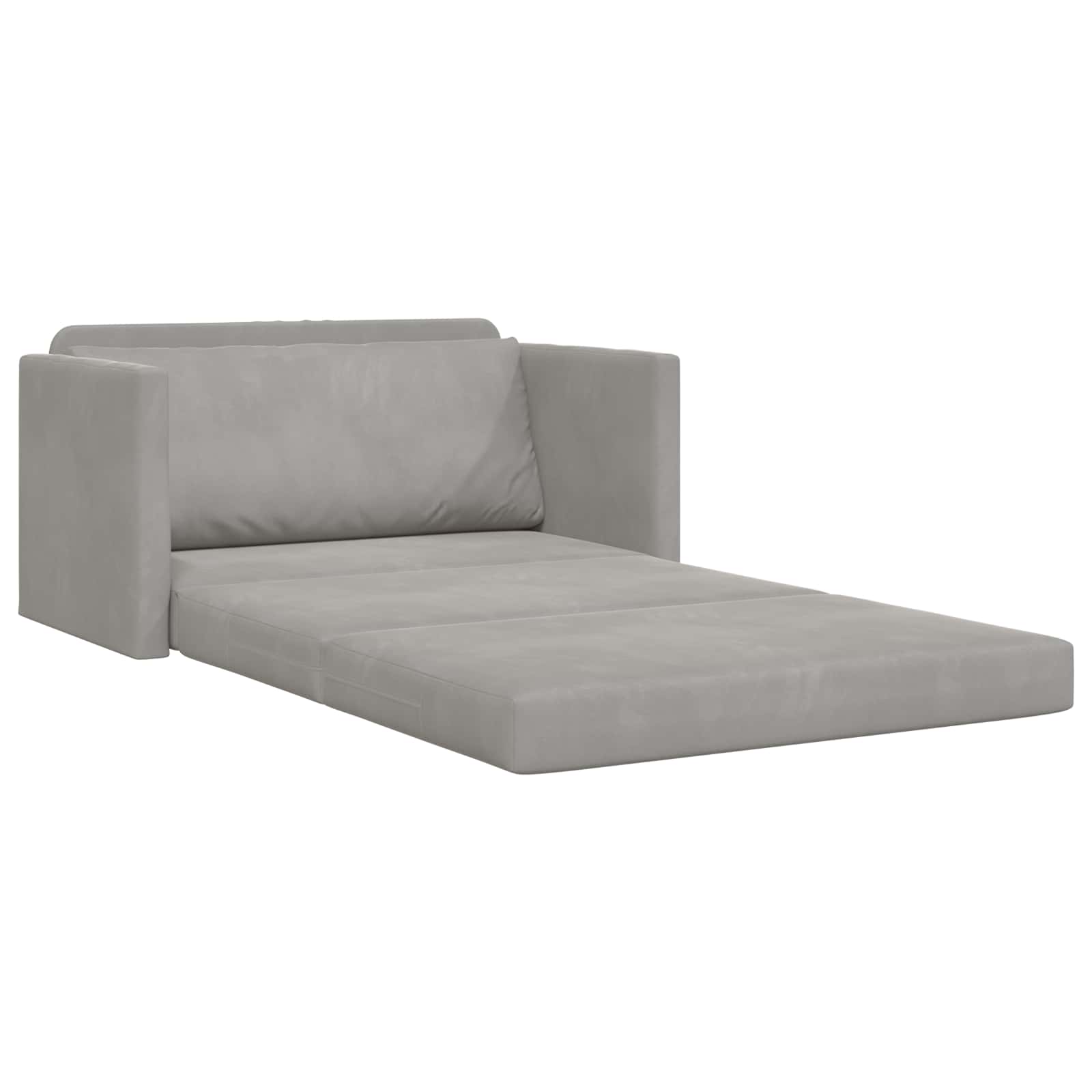 Krevet na razvlačenje Svijetlo siva 124 x 71 x 78 cm Baršun