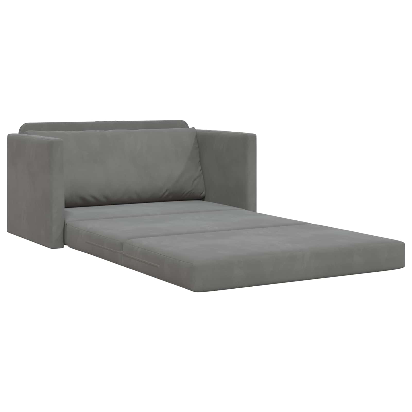 Krevet na razvlačenje Tamno siva 124 x 71 x 78 cm Baršun