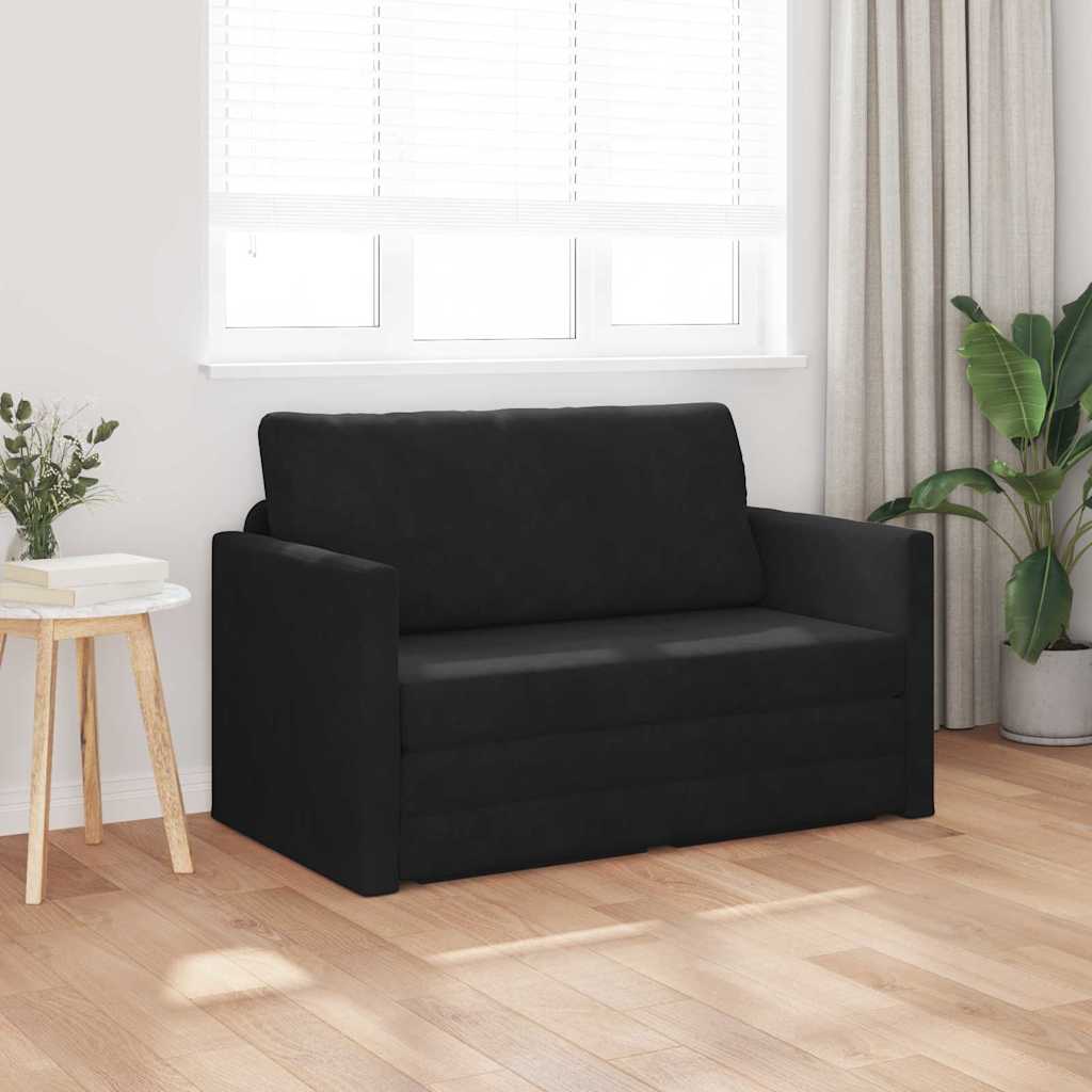 Krevet na razvlačenje Crna 124 x 71 x 78 cm Baršun