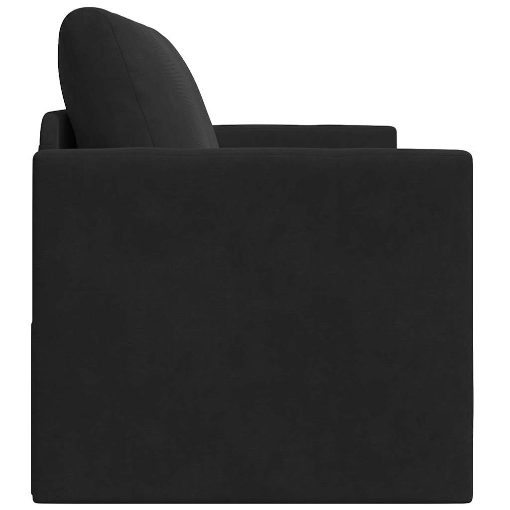 Krevet na razvlačenje Crna 124 x 71 x 78 cm Baršun