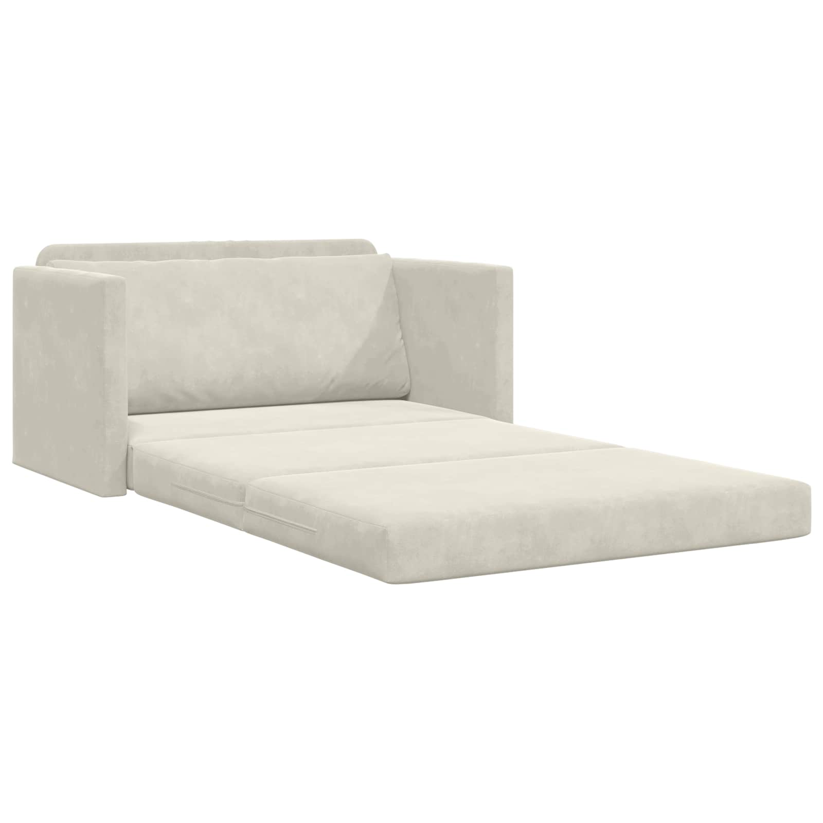 Krevet na razvlačenje Krema 124 x 71 x 78 cm Baršun