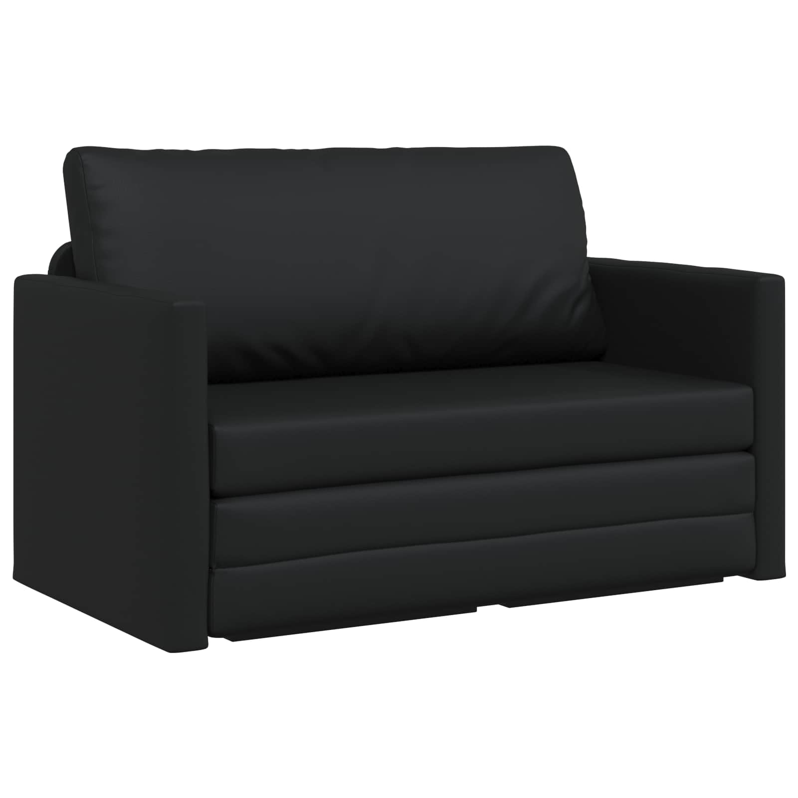 Krevet na razvlačenje Crna 124 x 71 x 78 cm Umjetna koža