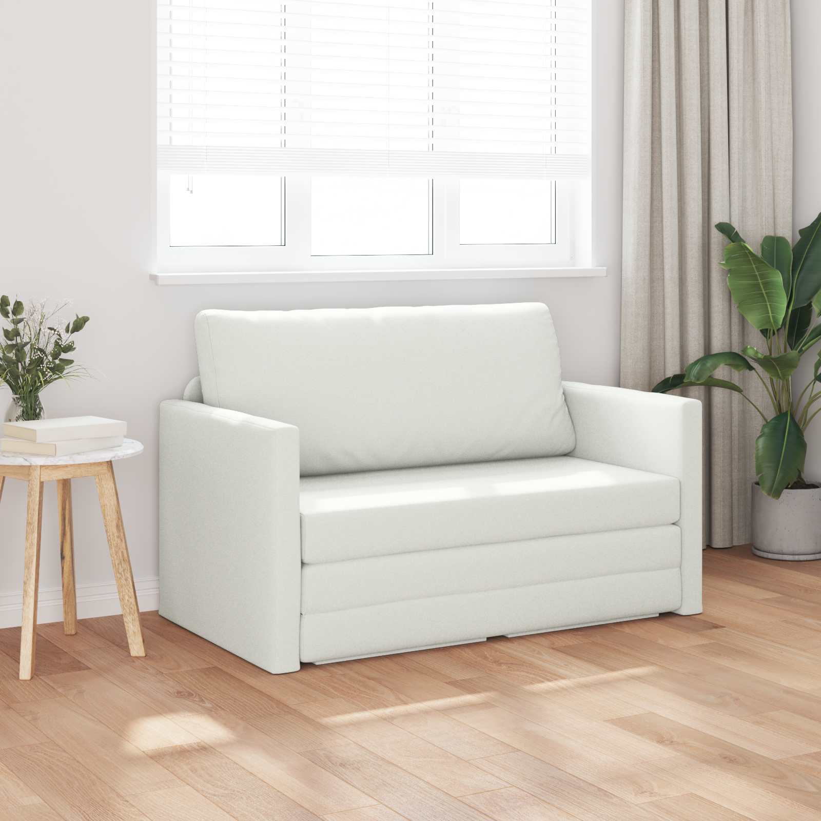 Krevet na razvlačenje Bijelo 124 x 71 x 78 cm Umjetna koža