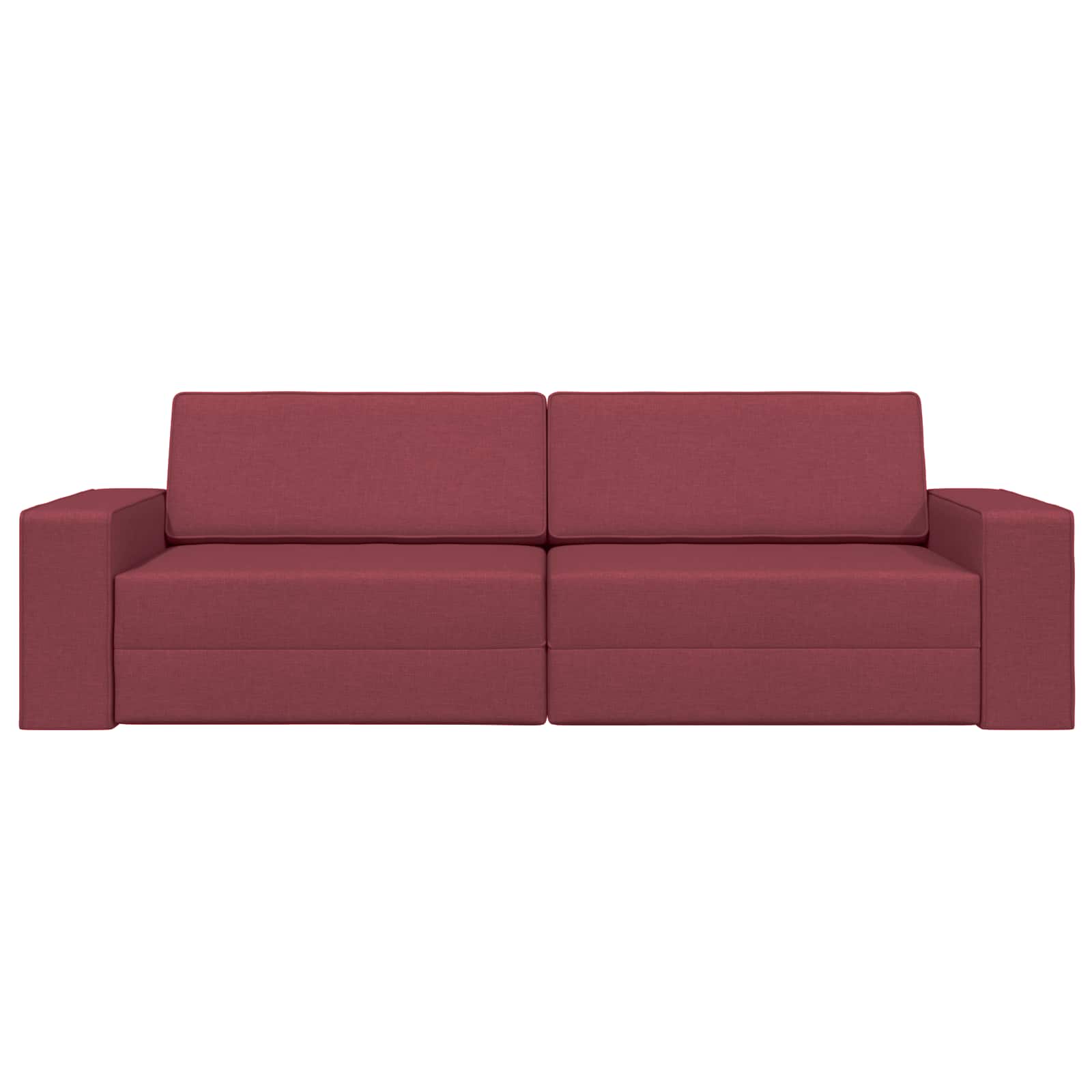 Krevet na razvlačenje Vinska crvena 245 x 78 x 77 cm tkanina