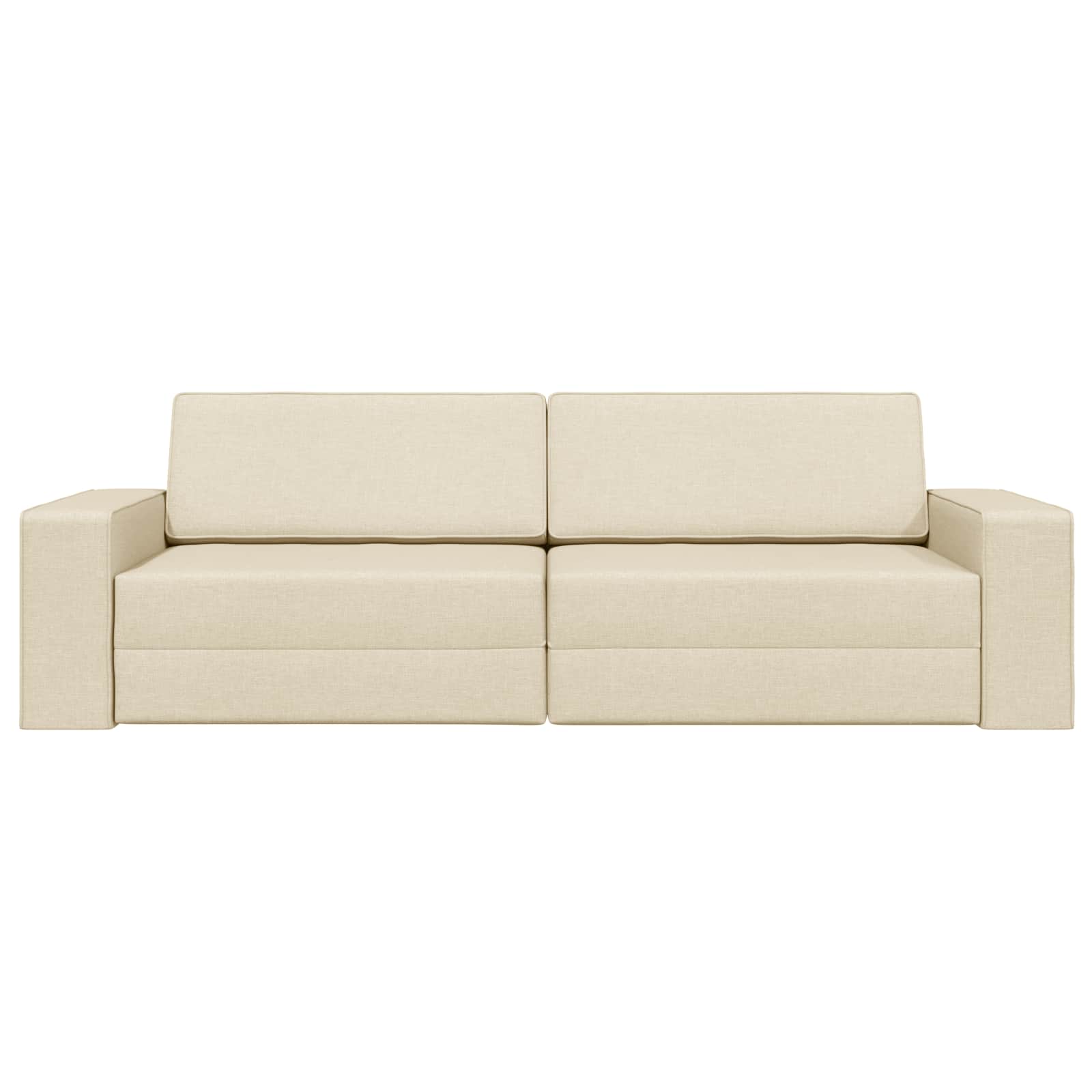 Krevet na razvlačenje Krema 245 x 78 x 77 cm tkanina