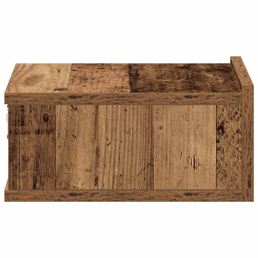 Plutajući noćni ormarić staro drvo 40x32x15cm konstruirano drvo