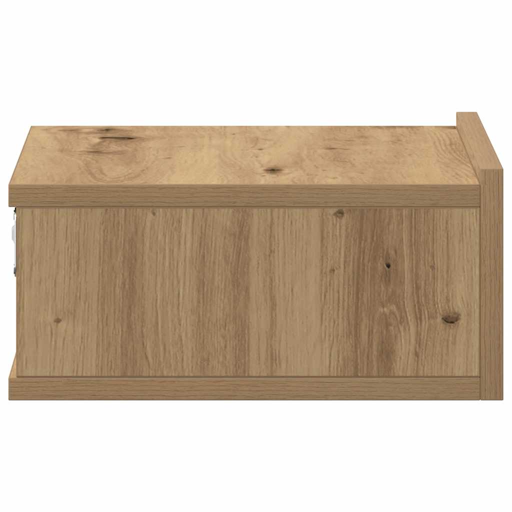 Plutajući noćni ormarić Artisan hrast 40x32x15 cm izrađeno drvo